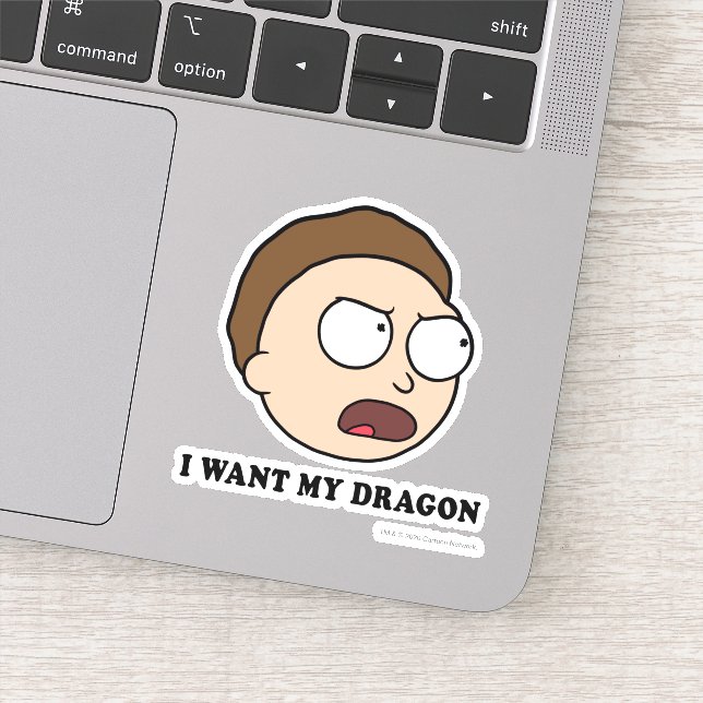 Sticker RICK ET MORTY™ | Je Veux Mon Dragon (Détail)