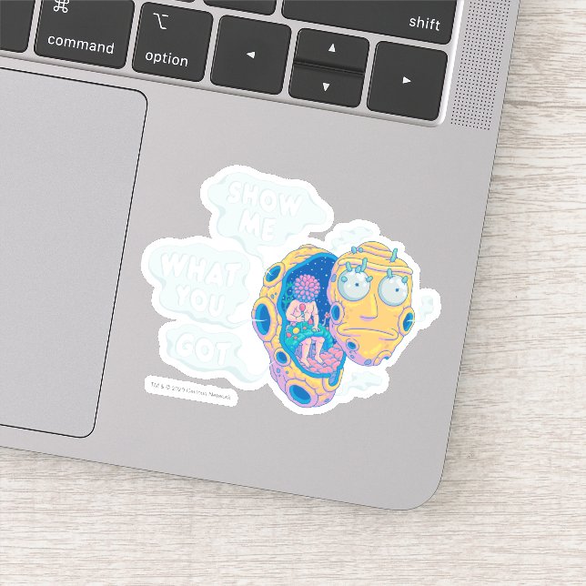 STICKER RICK ET MORTY™ | MONTRE-MOI CE QUE TU AS (Détail)