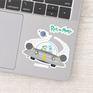 Sticker RICK ET MORTY™  Vol dans un vaisseau spatial