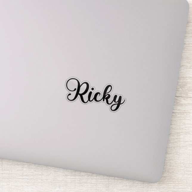 Sticker Ricky Name - Calligraphie manuscrite (Détail)