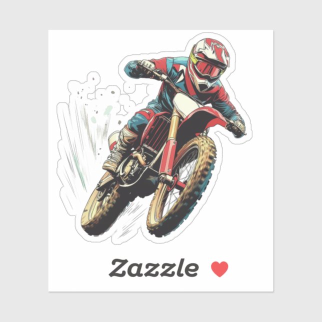 Sticker Ride the Dirt : Motocross Puissance (Feuille)