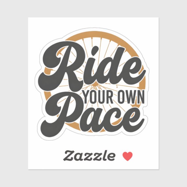 Sticker Ride Your Own Pace Motivational (Feuille)