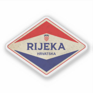 Sticker Rijeka Croatie Vintage