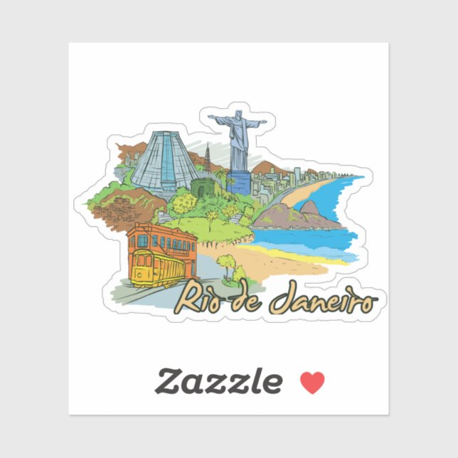 Sticker rio de daneiro (Feuille)