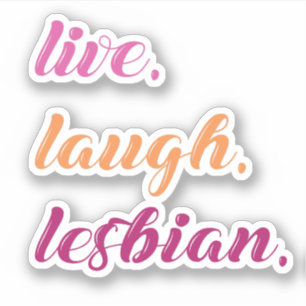 Sticker rire en direct lesbienne