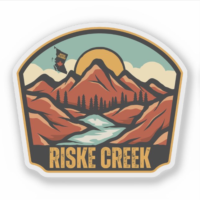 Sticker Riske Creek, Colombie-Britannique (Devant)