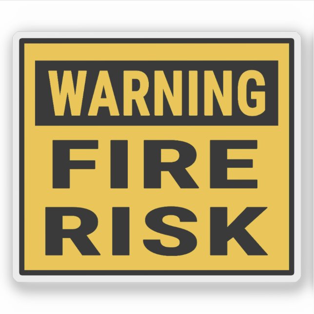 Sticker Risque d'incendie - Avertissement (Devant)