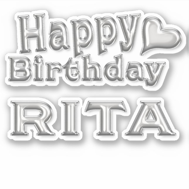Sticker Rita Happy Birthday (Devant)