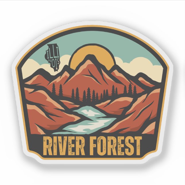 Sticker River Forest, Illinois (Devant)