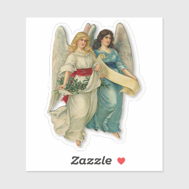 Sticker Robe de filles antiques victoriennes d'Anges de No (Feuille)