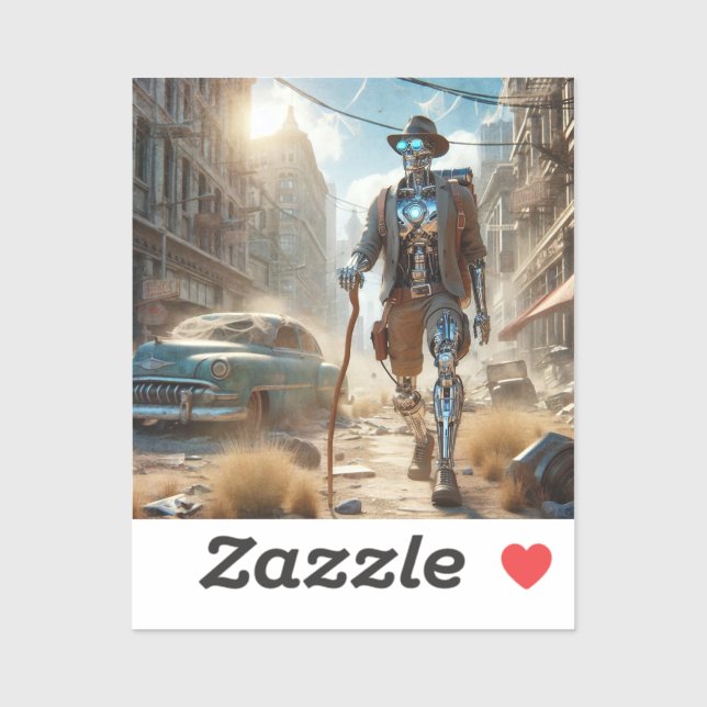 Sticker Robot dans Ghost Town (Feuille)