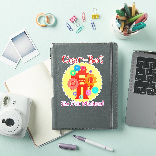 Sticker Robot d'engrenage (Couverture iPad)