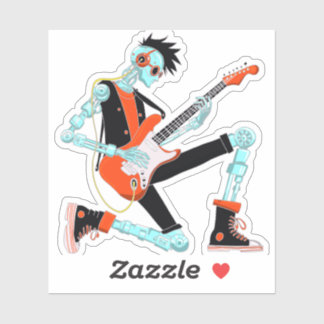 Sticker Robot guitariste