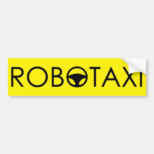 Sticker Robotaxi Bumper "Yellow Cab Edition" (Devant)