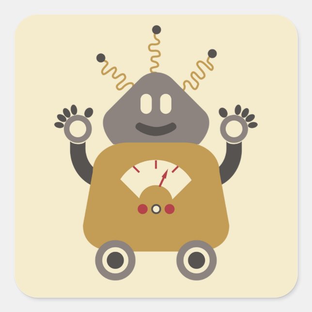 Sticker robotique idiot (Devant)
