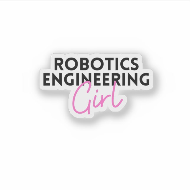 Sticker Robotique Ingénierie fille (Devant)