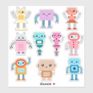 Sticker Robots mignons pour enfants
