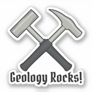 Sticker Roches de géologie !  Vinyle de logo du marteau du