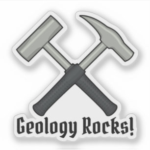 Sticker Roches de géologie !  Vinyle de logo du marteau du