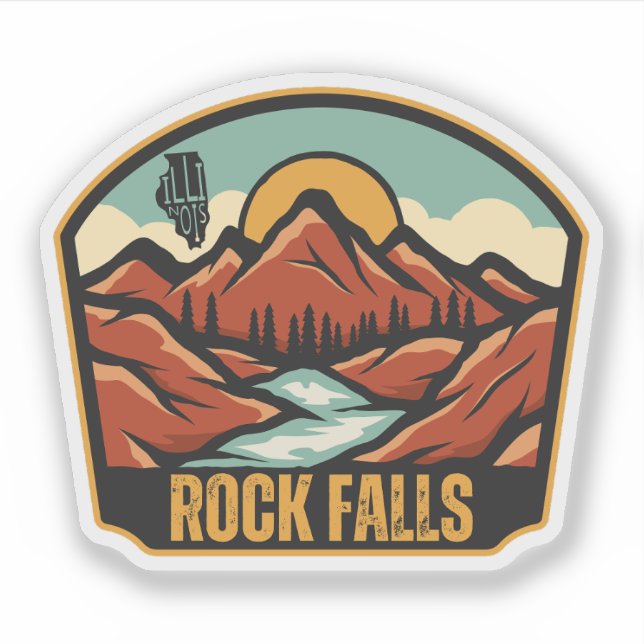 Sticker Rock Falls, Illinois  (Devant)