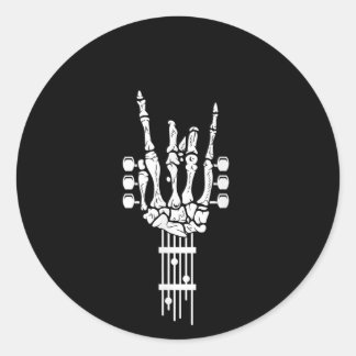 Sticker rock & Roll Skeleton Guitare Music Lover