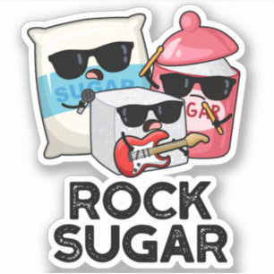 Sticker Rock sucre amusant de nourriture Pun