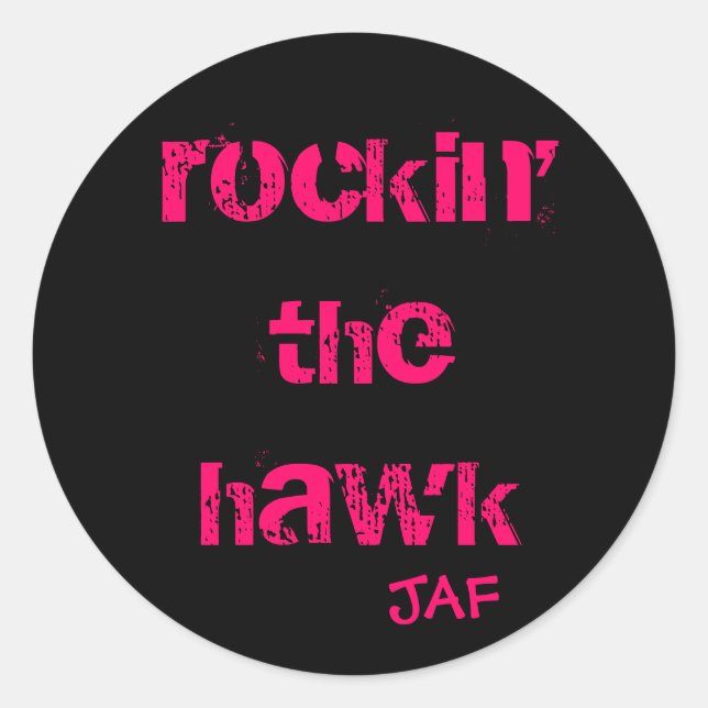 Sticker Rockin The Hawk (Devant)