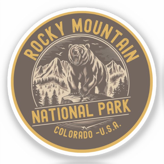 Sticker Rocky Mountain National Park Forest Landscape (Recto)