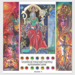 Sticker Roi de magicien, épées épiques, Excalibur,