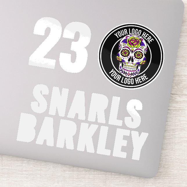 Sticker Roller Derby Logo White Team Name Helmet (Détail)