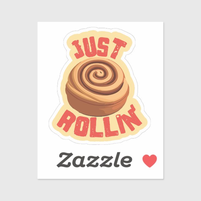 Sticker Rollin' Cinnamon Roll (Feuille)