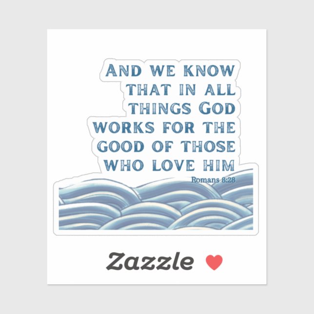 Sticker Romains 8:28 (Feuille)