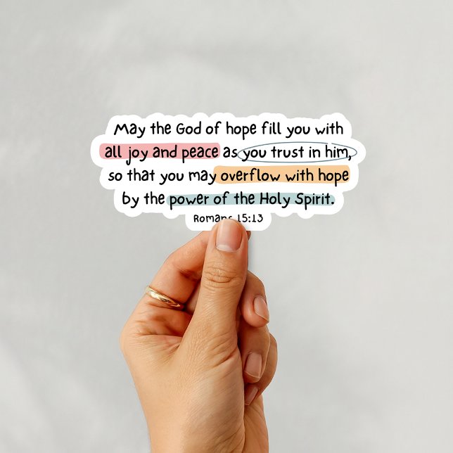 Sticker Romans 15:13 God of Hope (Créateur téléchargé)