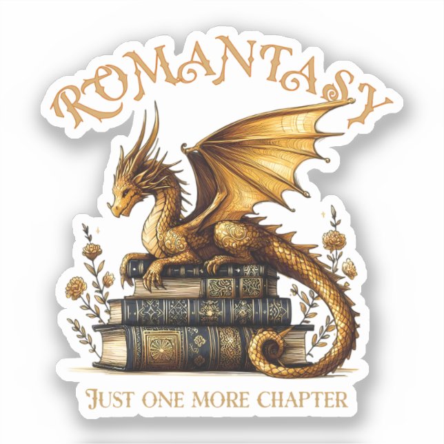 Sticker Romantasy Dragon Books Juste un chapitre de plus (Recto)