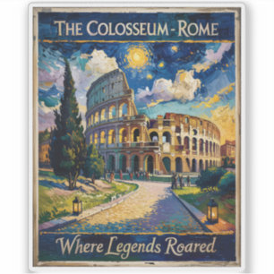 Sticker Rome antique Italie Colisée Voyage Van Gogh Vibran