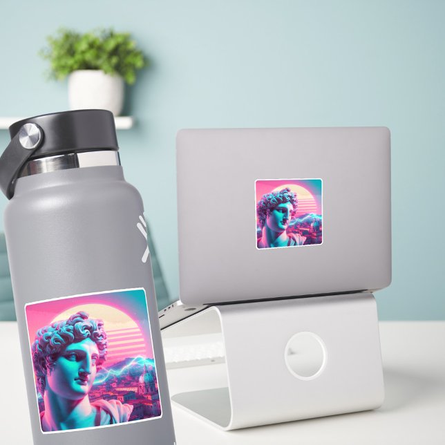 Sticker Rome | Ethereal Sculpture Vaporwave Retrowave (Créateur téléchargé)