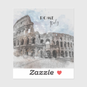 Sticker Rome Italie Colisée Voyage Art Vintage