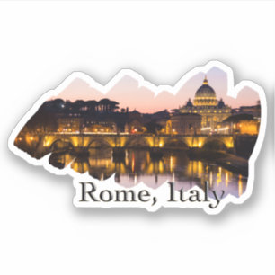 Sticker Rome, Italie : La Cité romantique de nuit