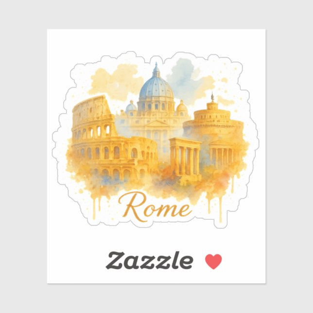 Sticker Rome Néon Style Street Pop-Art (Feuille)