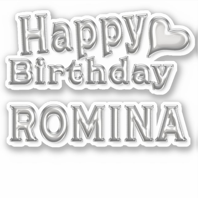 Sticker Romina Joyeux anniversaire (Devant)