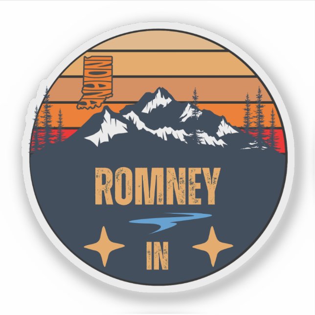 Sticker Romney, Indiana (Devant)