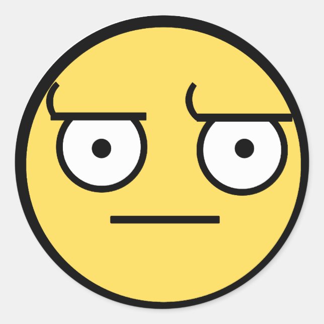 Sticker Rond ಠ_ಠ Apparence de désapprobation (Devant)