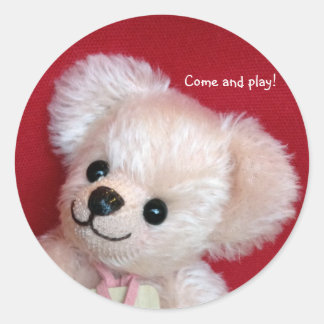 STICKER ROND アトリエうえん オリジナルまるしーる(あか)