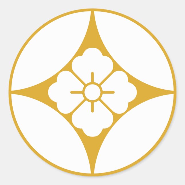 STICKER ROND 七宝に花角 (Devant)