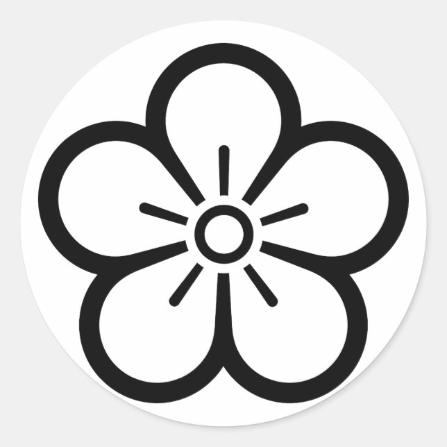 STICKER ROND 中陰梅の花 (Devant)