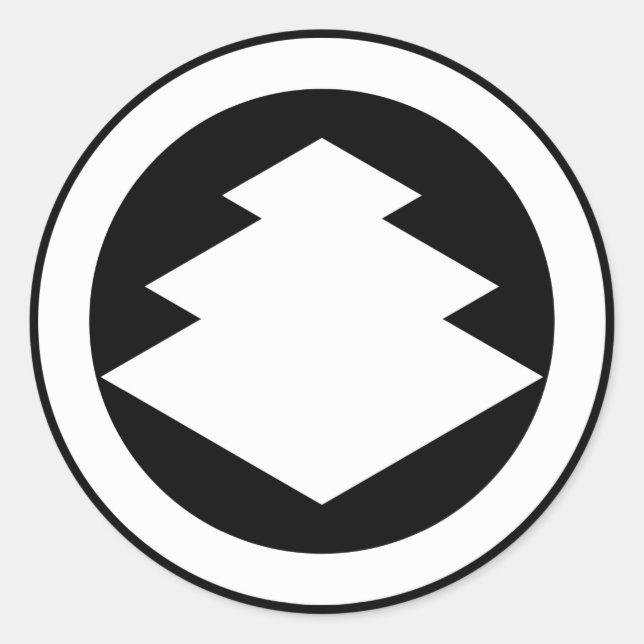STICKER ROND 丸に三階菱 (Devant)