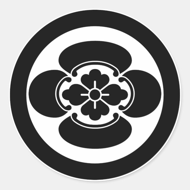 STICKER ROND 丸に木瓜 (Devant)