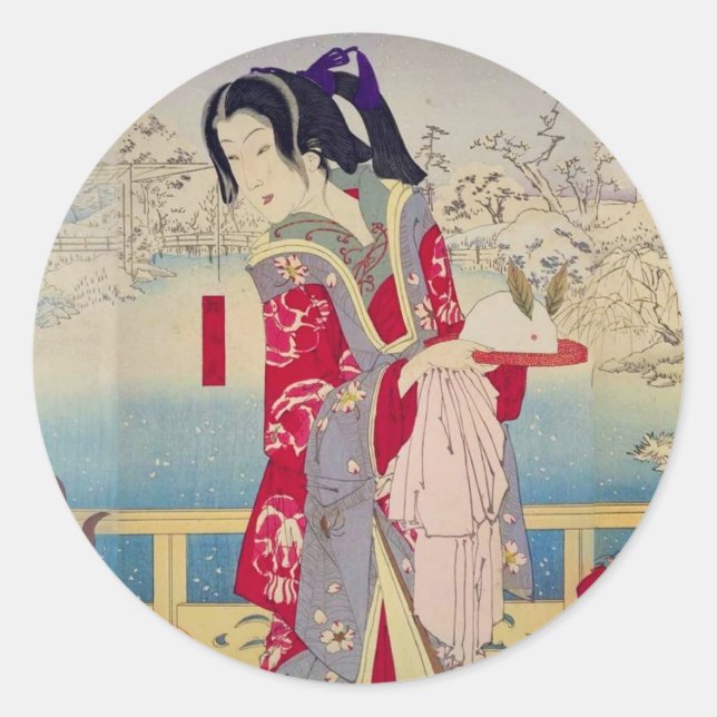 STICKER ROND 冬　根津庄やしき大松楼 (Devant)