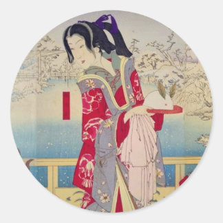 STICKER ROND 冬　根津庄やしき大松楼