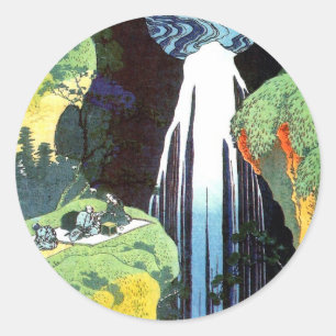 Sticker Rond 北 斎 Hokusai Amida